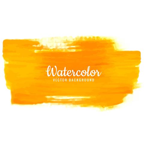 Modern orange watercolor stroke background vector