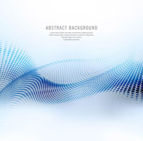 Abstract shiny blue mesh wave background vector