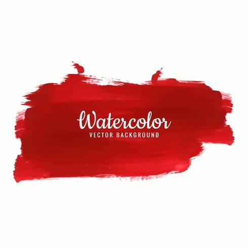 Red watercolor stroke design vector