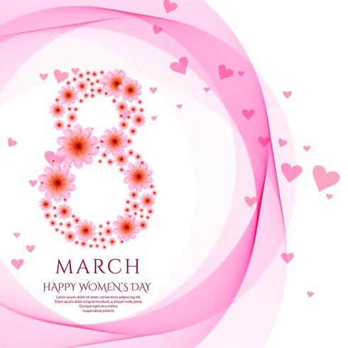 Happy Women's Day card celebration background illustration vector