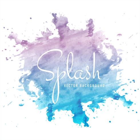 Modern hand drawn watercolor splash background vector