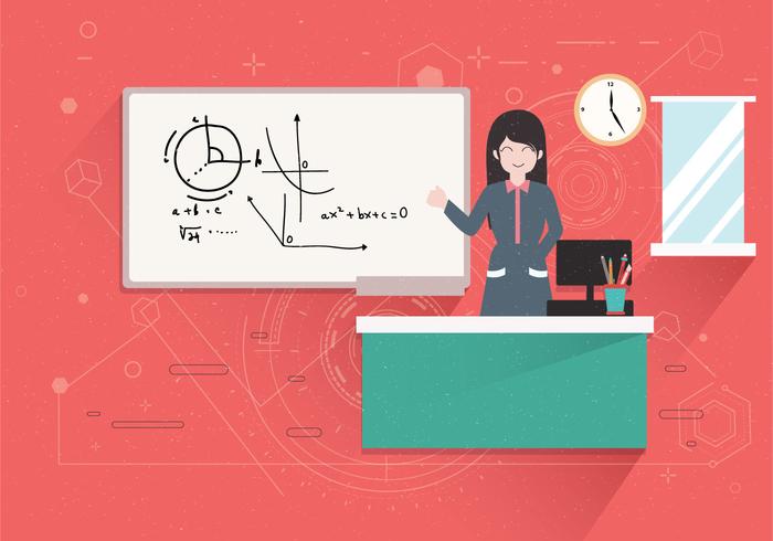 Math Teacher Vector