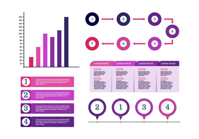 Ultraviolet Infographic Elements Vector