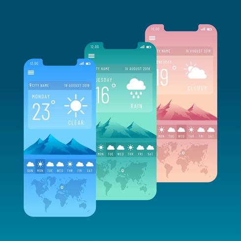 Weather Screens Vector