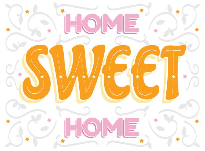 Home Sweet Home Lettering Design vector