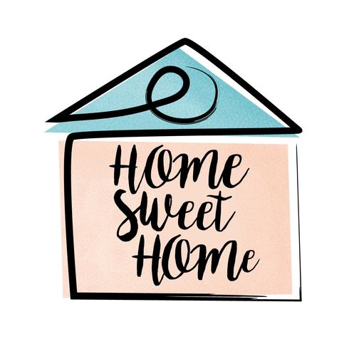 Home Sweet Home Lettering vector