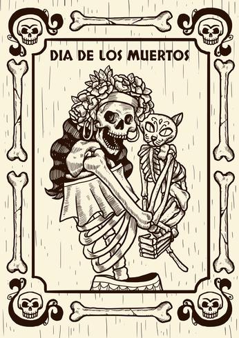 Día de la ilustración vectorial muerto vector