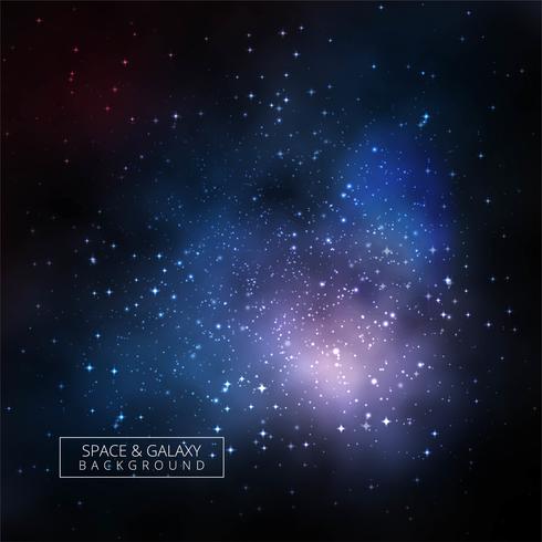 Universe colorful galaxy vector background