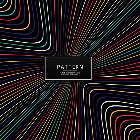 Moderno colorido líneas creativas patrón de diseño vector