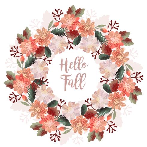 Vector Fall Wreath 