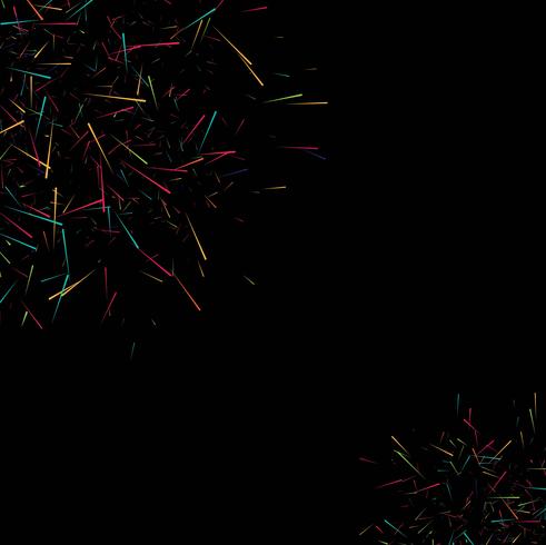 Abstract colorful lines dark background vector