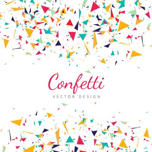 Colorful falling confetti background vector