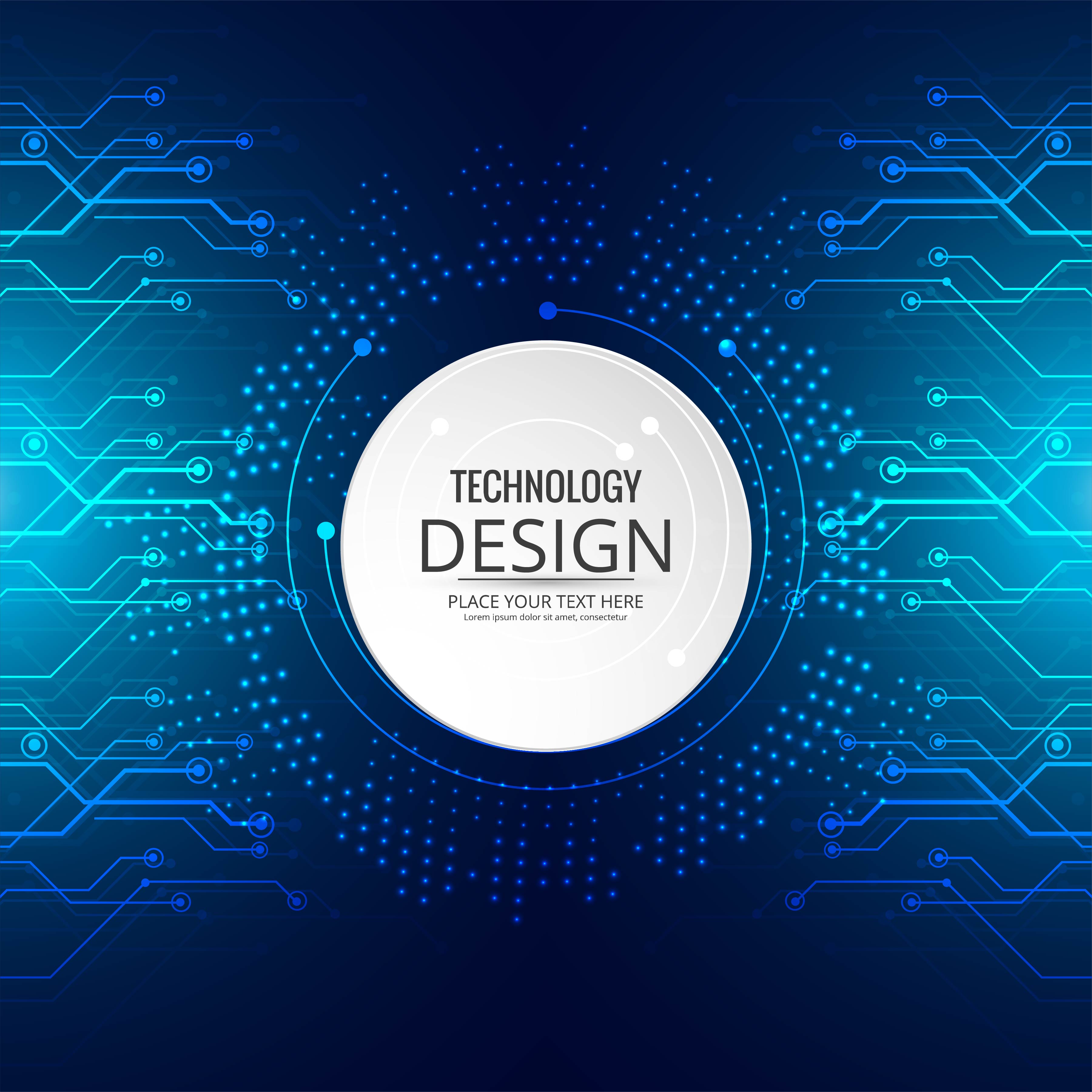 High Tech Technology Blue Background Circuit Board Vector Illust Download Free Vectors Clipart Graphics Vector Art