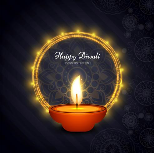 Modern dark green diwali design vector