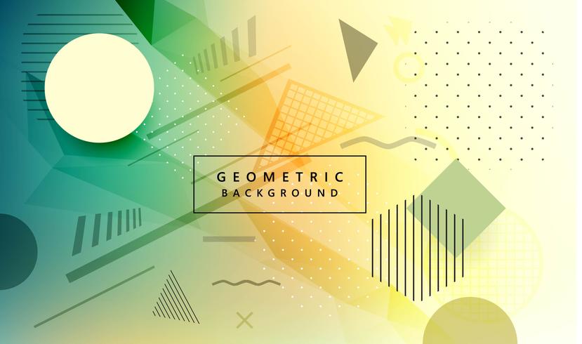 Diseño creativo geométrico colorido moderno vector