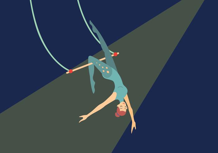 Trapeze Artist Vector Illustration