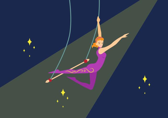 Trapeze Artist Vector Illustration