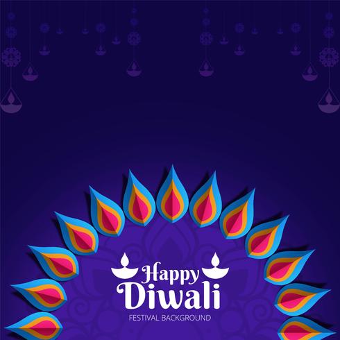 Modern elegant diwali design vector