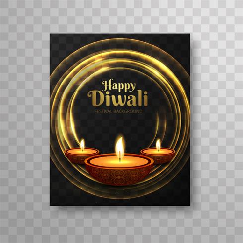 Modern Happy Diwali brochure  vector