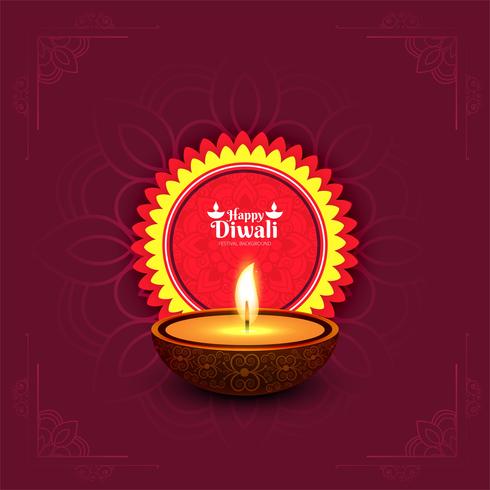 Moderno diseño verde oscuro diwali vector