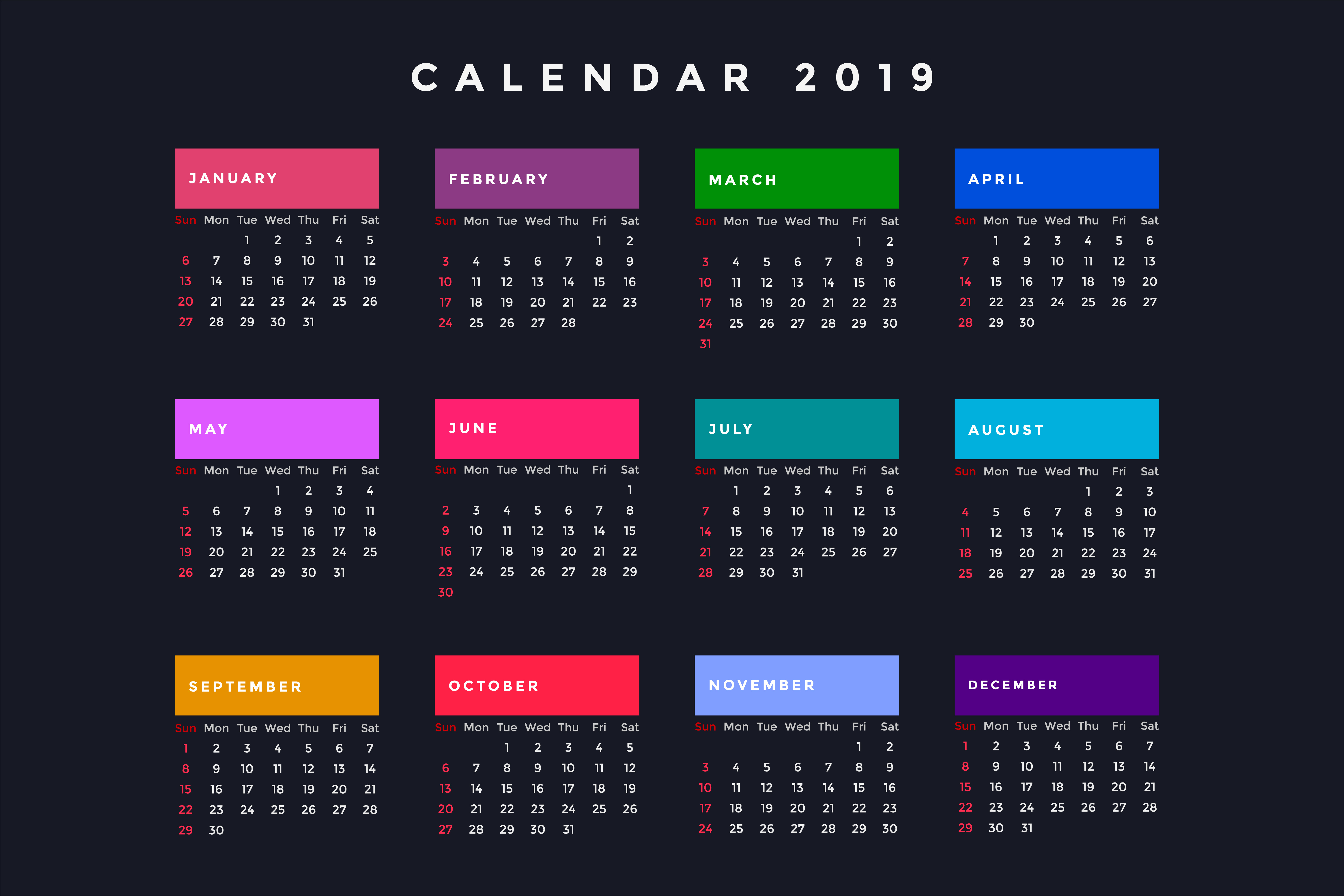 dark-new-year-calendar-for-2019-download-free-vector-art-stock