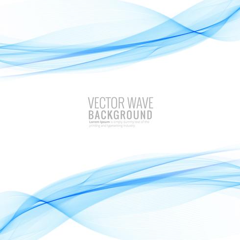 Abstract blue elegant wave background vector