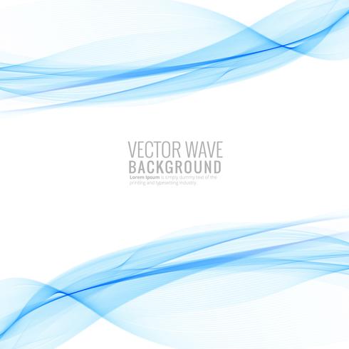 Abstract blue elegant wave background vector