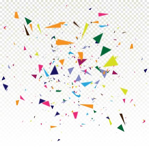 Abstract colorful falling confetti background  vector