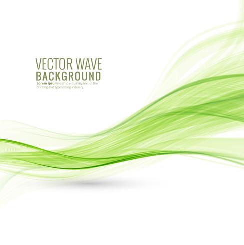 Abstract green wave background vector