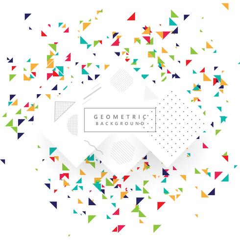 Abstract colorful geometric template background vector