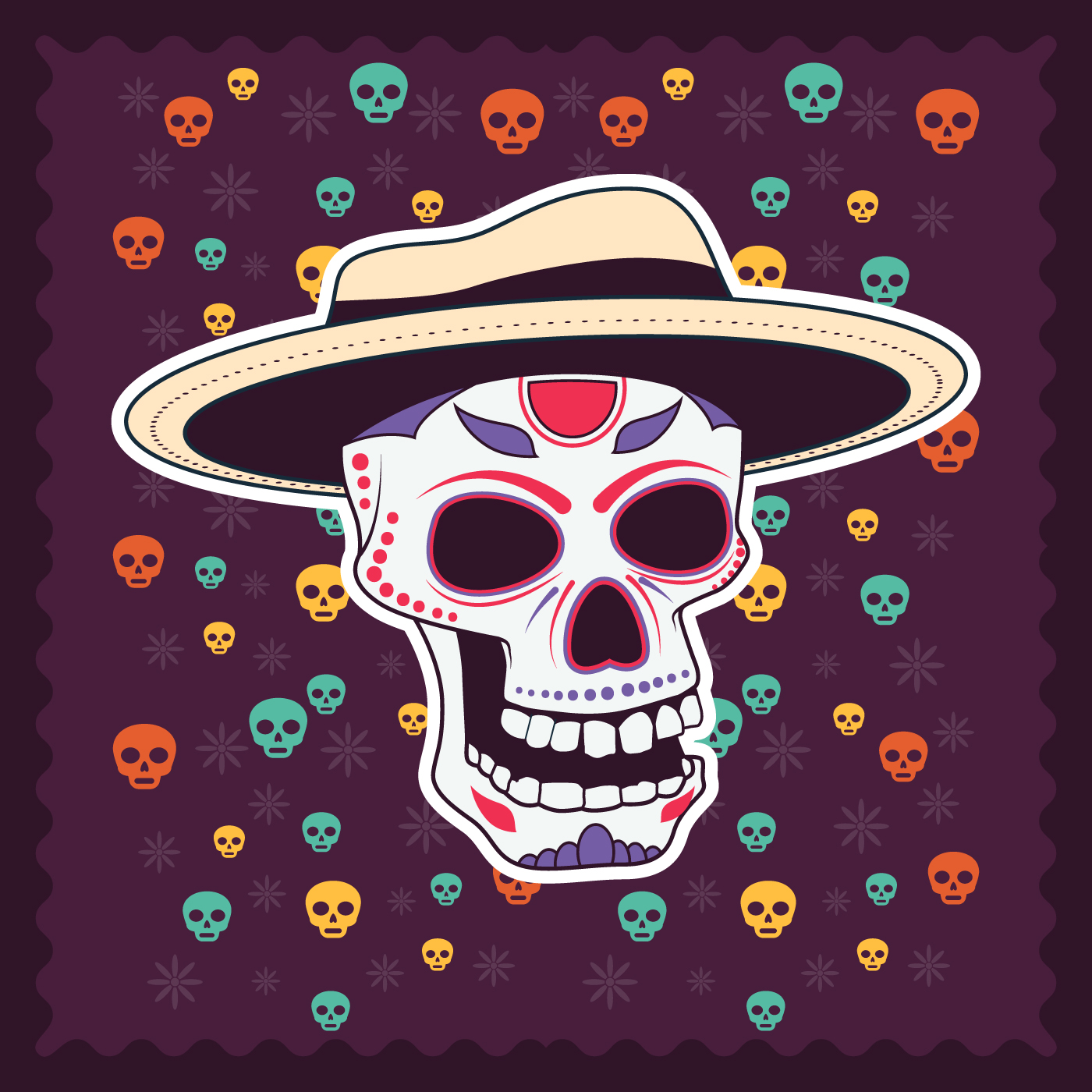 Download Day of The Dead Illustration - Download Free Vectors ...