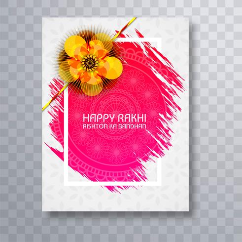 Plantilla de la tarjeta de felicitación del festival de Raksha Bandhan Diseño del folleto vector