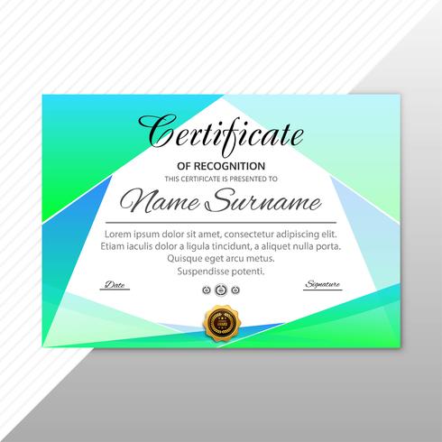 Abstract Stylish Certificate Diploma Template Background
