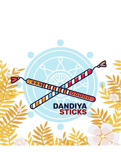 Dandiya Sticks Vector