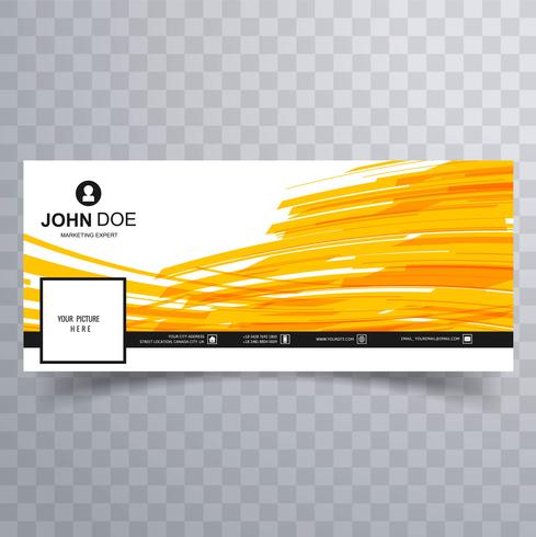 Abstract facebook timeline banner template design vector