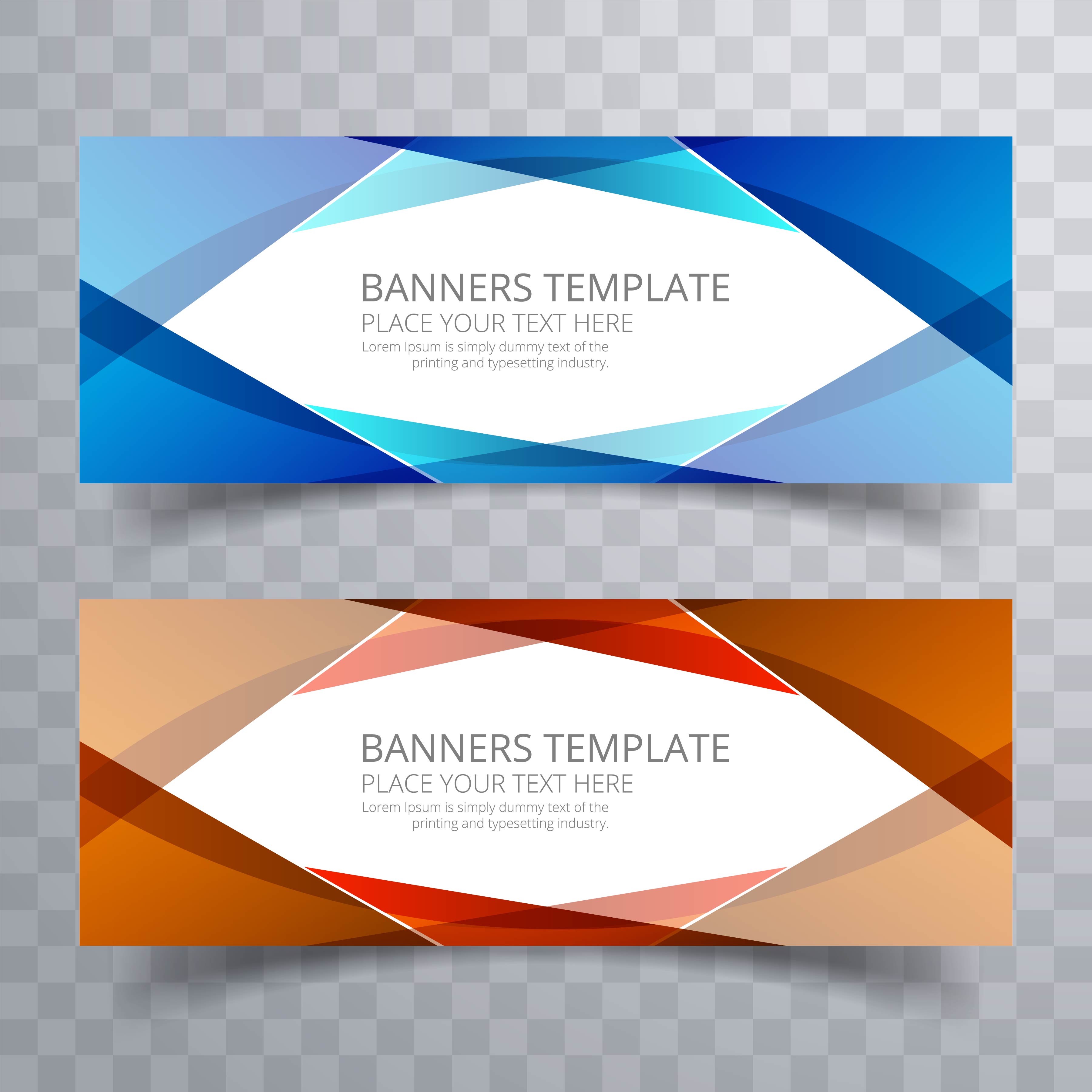 Abstract wave colorful banners set design template 246304 Vector Art at