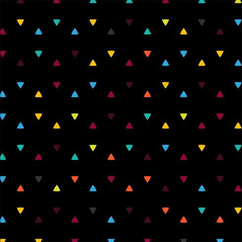 Abstract Colorful Triangles Black Background Illustration