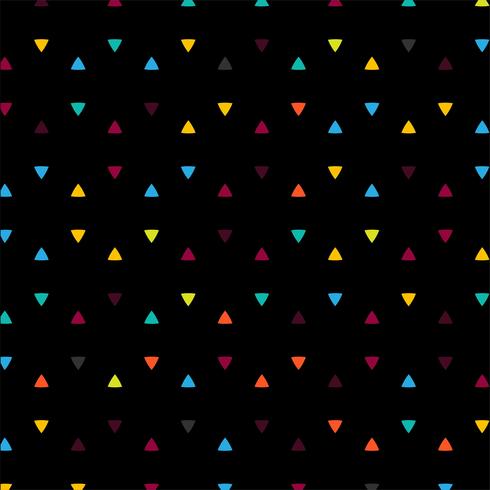 Abstract colorful triangles black background illustration vector