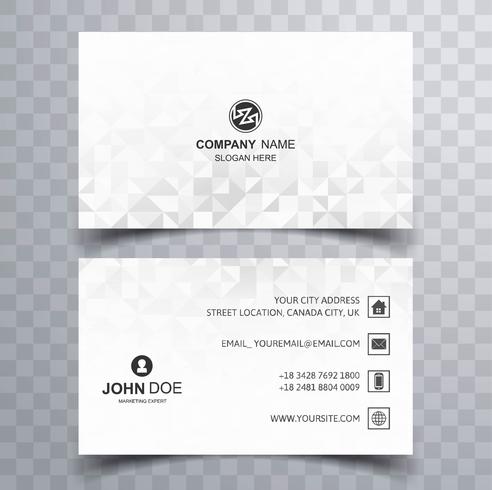 Abstract geometric business card set vector design