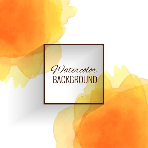 Abstract soft orange watercolor background vector