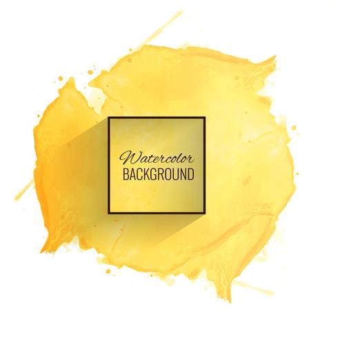 Beautiful soft yellow watercolor background vector