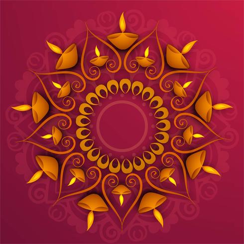 Abstract shiny beautiful diwali background vector