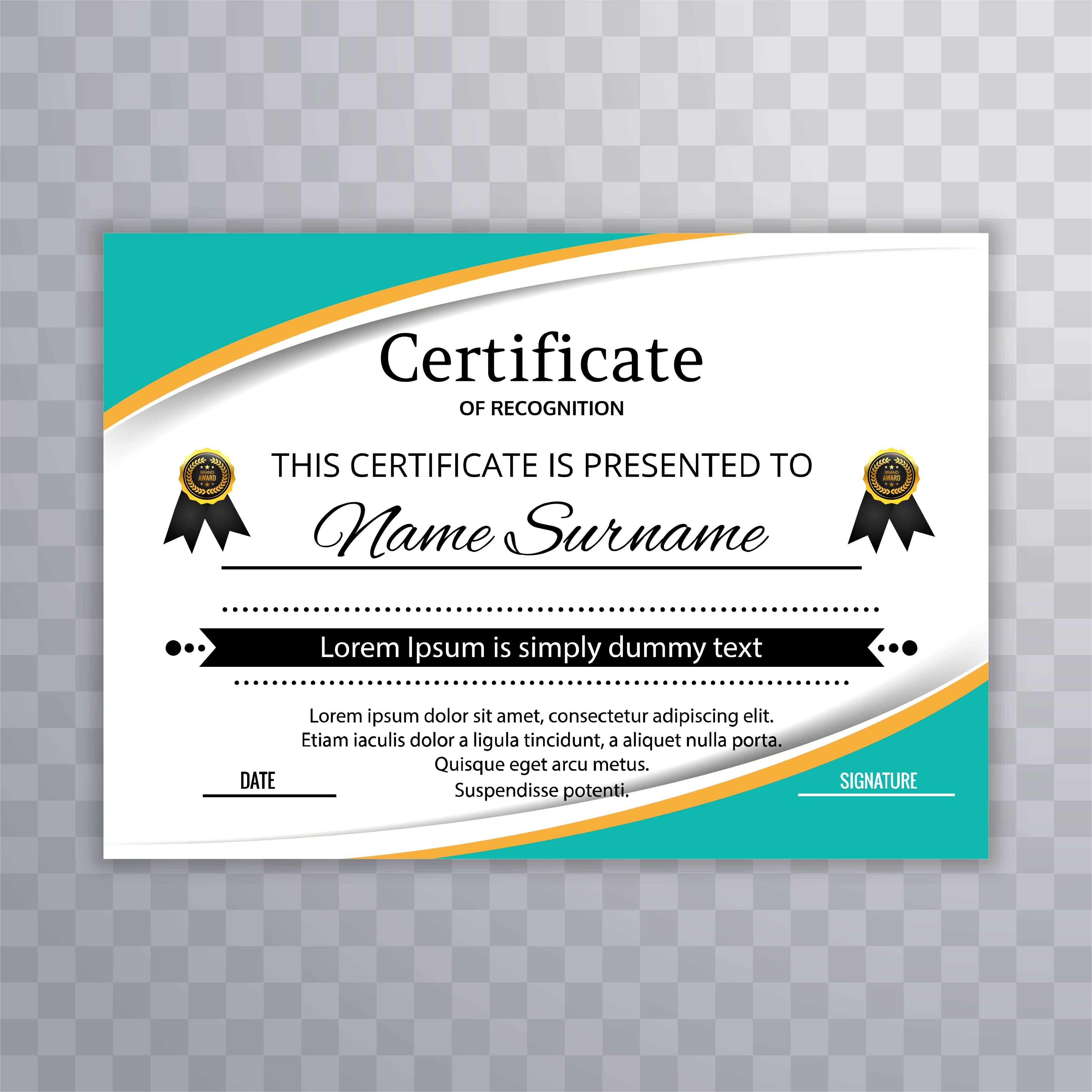 Abstract colorful wave certificate template vector 246427 Vector Art at