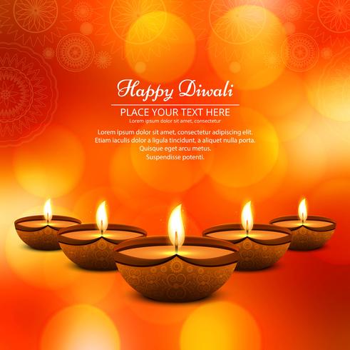 Abstract shiny beautiful diwali background vector