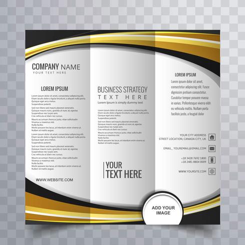 Modern trifold brochure design vector
