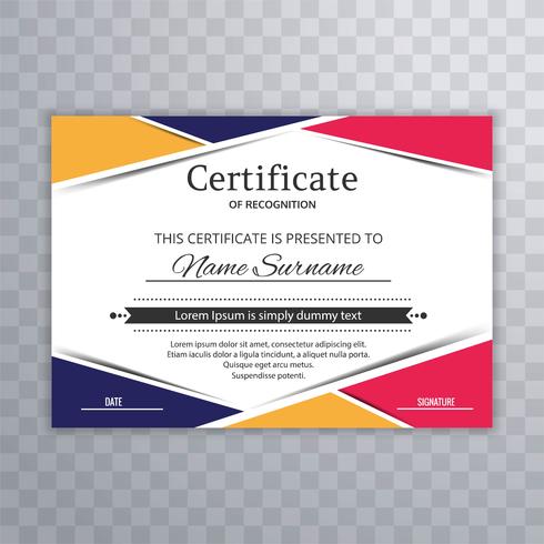 Certificado de plantilla Premium premios diploma vector de fondo