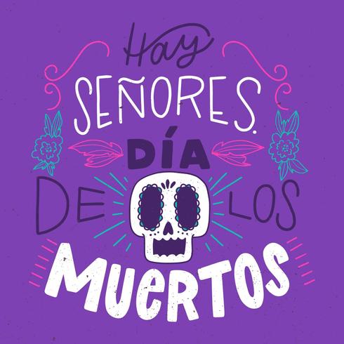 Letras del día de los muertos vector