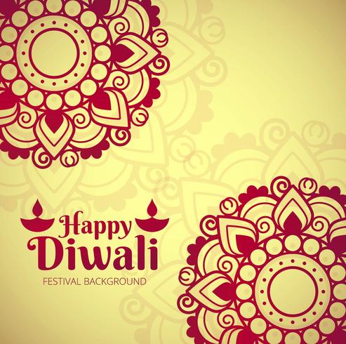 Abstract shiny beautiful diwali background vector