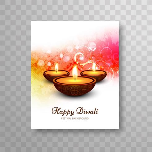 Modern beautiful colorful diwali modern brochure design vector