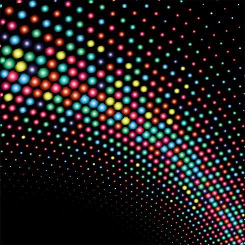 Abstract shiny colorful dots wave background vector